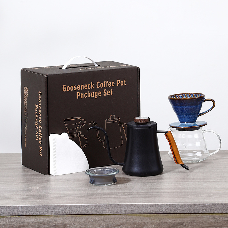 Seleccione estrictamente el conjunto de cafetera de cafetera de cafetera de goteo de estilo americano combinación de taza de filtro de cafetera de cafetera 304 días de regalo de negocios