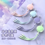 源头工厂三合一100W快充数据线小礼品多功能伸缩一拖三手机充电线