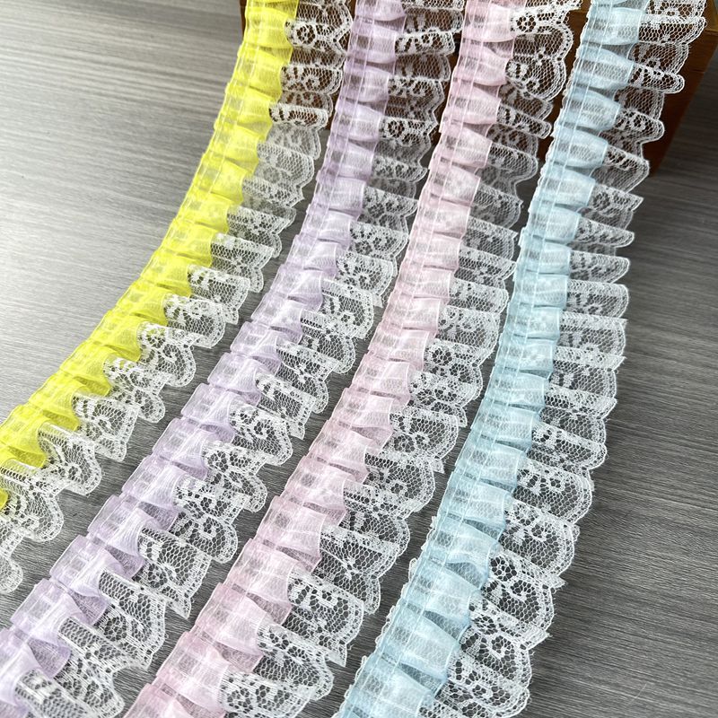 5cm Purple Pleated Lolita Lace Ruffle Lace Skirt Cuffs Apron Pastoral Accessories 5cm Purple Pleated Lolita Lace Ruffle Lace Skirt Cuffs Apron Pastoral Accessories