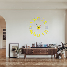 3D现代简约钟表大挂钟客厅艺术创意DIY个性装饰静音挂表时钟