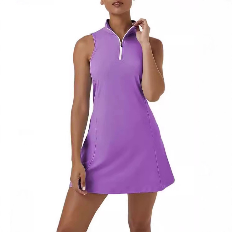 Amazon 2024 Summer Women's Tennis Wear and Golf Wear with Built-In Shorts and Sleeveless Training Wear, Breathable and Quick-Drying
