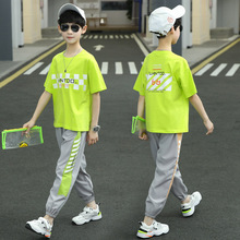 男童夏装套装2024新款帅洋气儿童装韩版夏季运动中大童男孩两批发