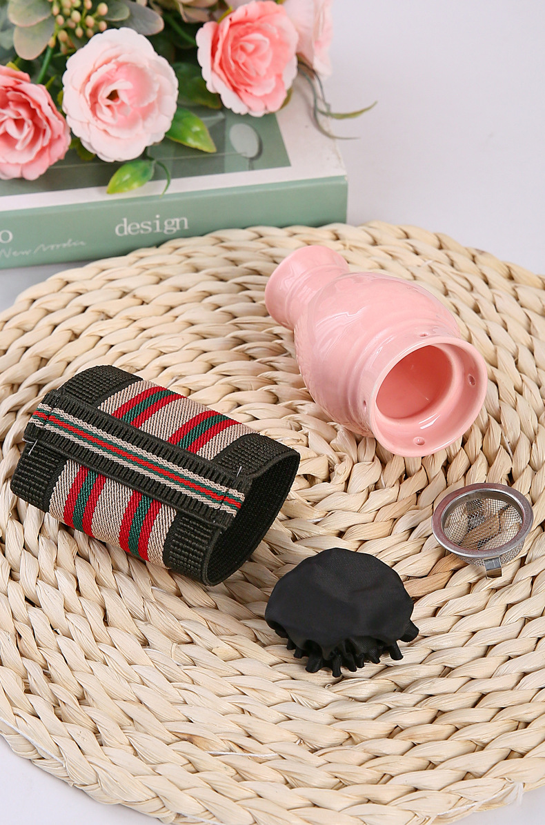 Ceramic Facial Peach Moxibustion Jar Double Layer Heat Protection Portable Beauty Guasha Warm Moxa Device 165g specifications