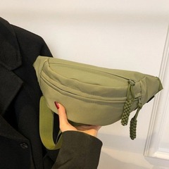 日系ins風潮運動胸包女2024跨境韓版潮搭休閒手機腰包簡約斜挎包