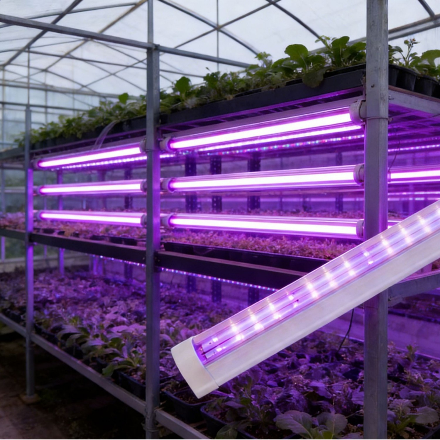 【厂家直销】T8防水全光谱植物灯管 温室大棚育苗补光灯 室内立体