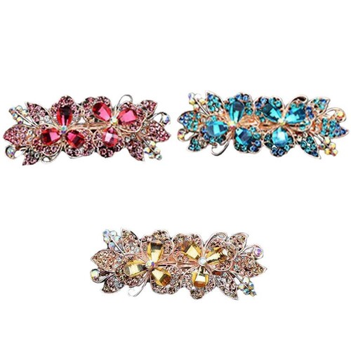High-end Hairpin with French Charm, Women's Glittery Light Luxury Water Diamond Top Clip, Crystal Hairpin for Rear Head, Hair Accessory