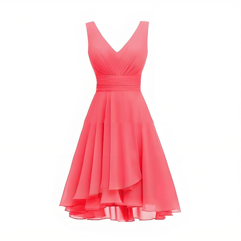 European and American Style Banquet Dresses, Wedding Bridesmaid Dresses, Slim-Fit High-Waisted Deep V-Neck Elegant Cross-Shoulder Dresses