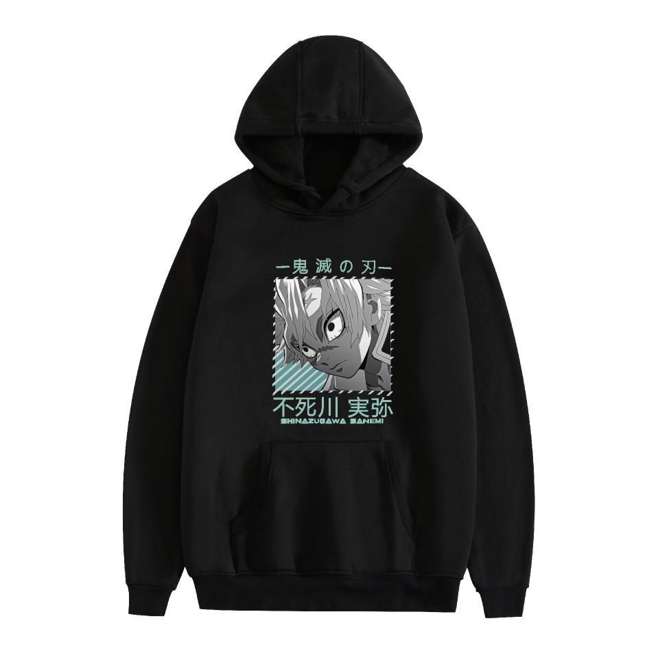 New Cartoon Ghost Extinction Blade Around Loose Casual Printed Fashionable Men's and Women's Autumn and Winter Hooded Sweater