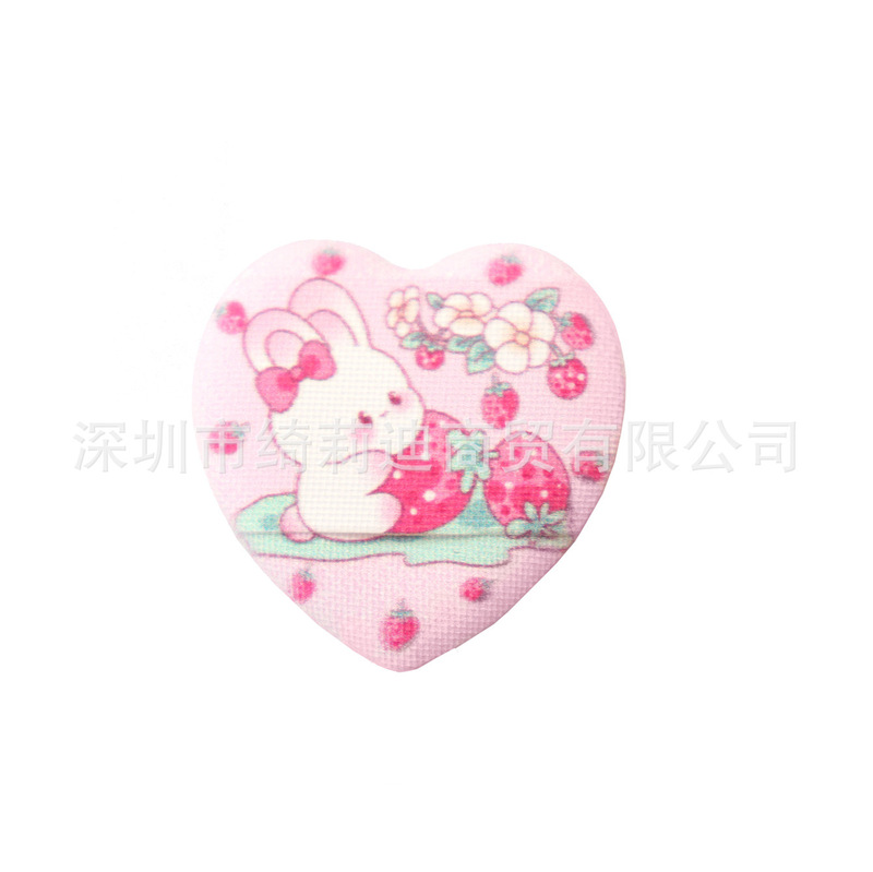 印花爱心mini指尖粉扑手指气垫海绵手指扑干湿两用眼影高光遮瑕|undefined