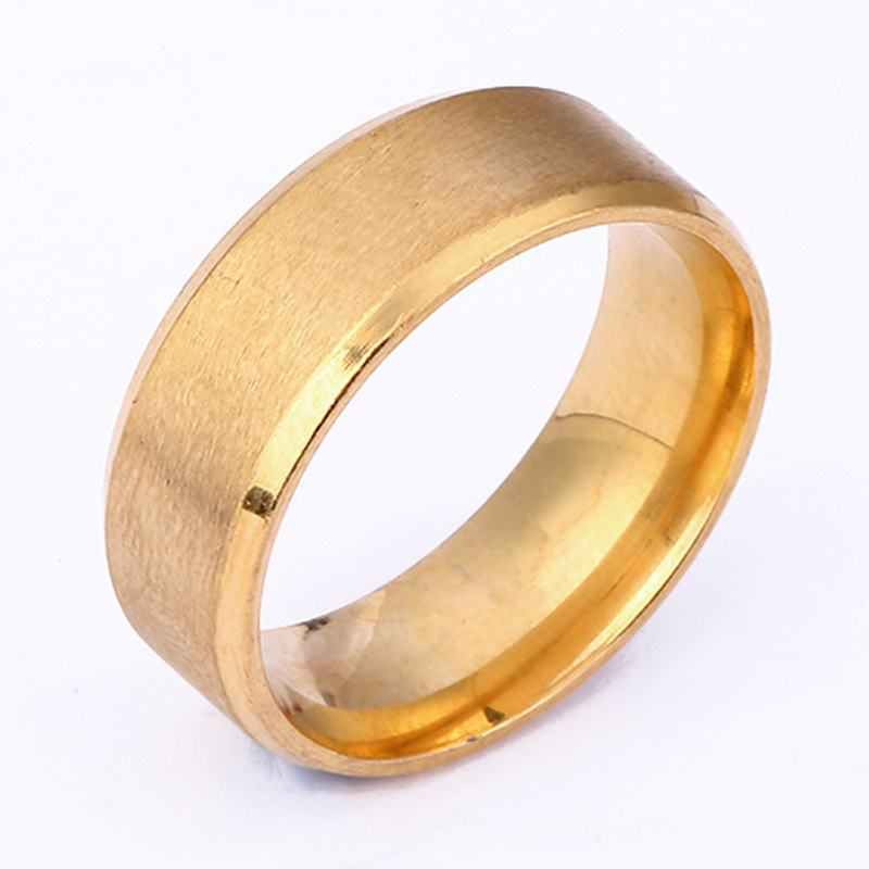 Joyería de acero Titanium vendedora caliente transfronteriza fabricante masculino del anillo esmerilado hueco del acero inoxidable del estilo europeo y americano de la cadena giratoria