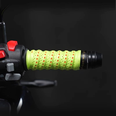 Brake Cover Handlebar Waterproof – Motorcycle Handle Cover - handlebar-strips-green-2-pack-anti-slip-and-sweat-absorbent