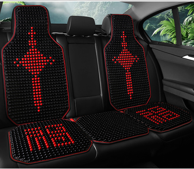 Car accessories car wooden bead cushion four seasons universal non-slip ergonomic breathable car cushion suit cushion