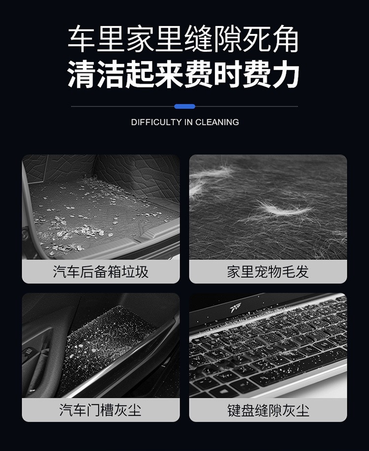 Cross-Border Supply of Car Vacuum Cleaners, Handheld Portable Vacuum Cleaners, Household Wireless High-Power Strong Suction Household All-In-One