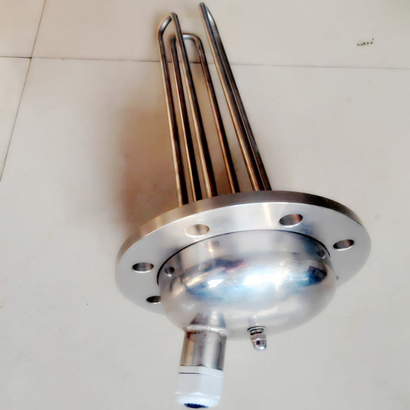 销售设计不锈钢法兰304无缝加热管加热棒盐槽导热油加热380v加热