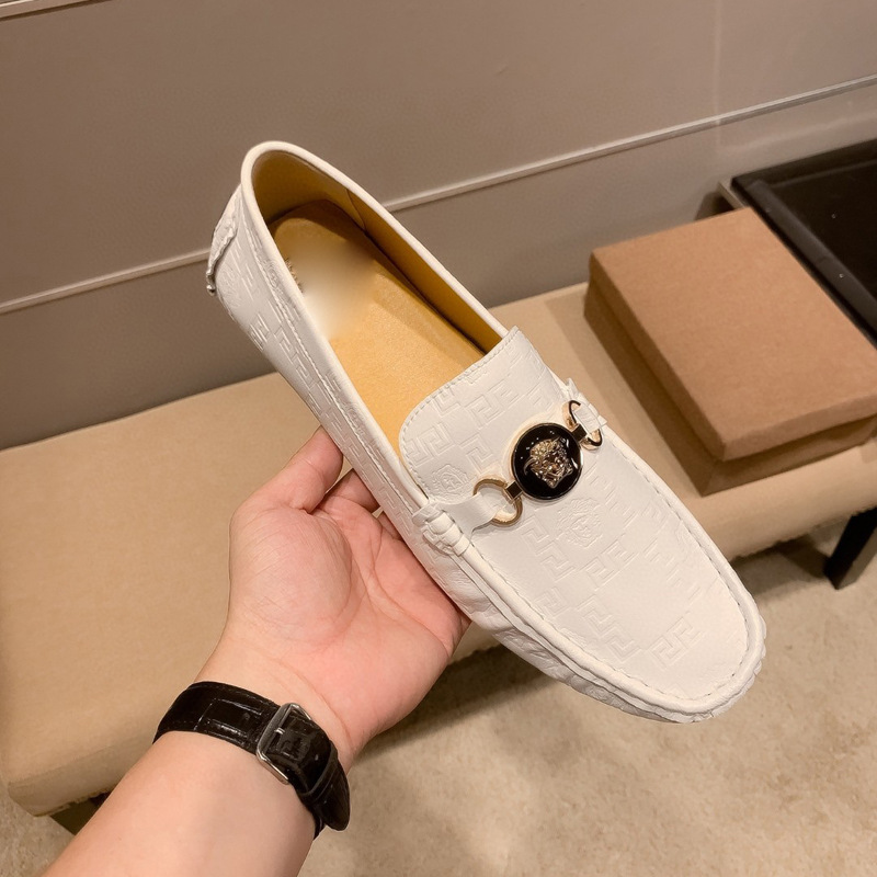 Zapatos Bean para hombres 2024 Europa de pie zapatos de cuero de alta gama zapatos de conducción coreanos zapatos casuales para hombres transpirables