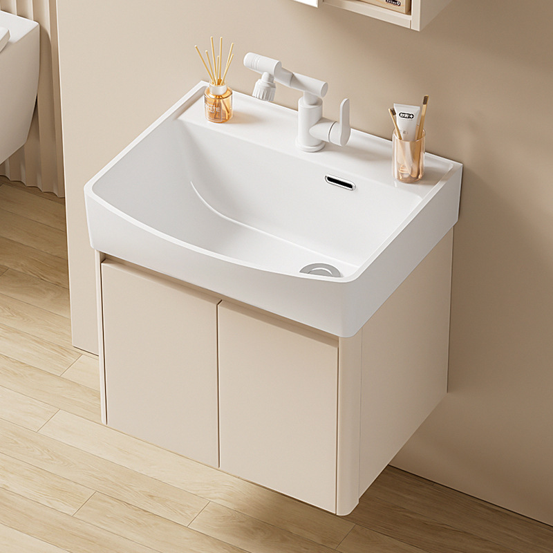 批发奶油风蜂窝铝洗手台小户型浴室柜洗漱台卫生间洗漱台一体盆 - Buy from 1688 via JTL Global