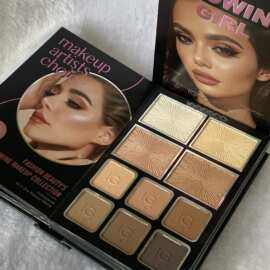 跨境中东美妆书本彩妆套盒眼影高光腮红修容唇釉化妆刷Makeup Set
