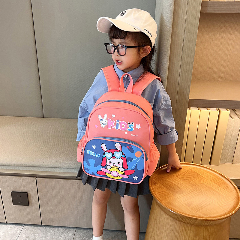 Comercio exterior nuevo medio y gran clase de dibujos animados niños mochila moda casual ligero niños y niñas mochila de Kindergarten