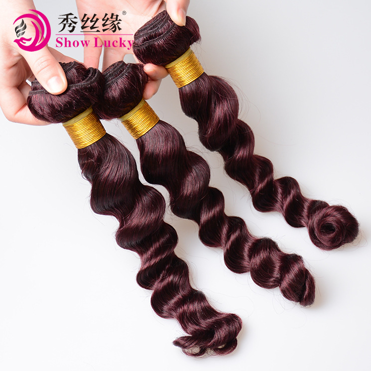 African Wig Peruvian Human Hair Red Peruvian Loose Wave Human Hair Bundles