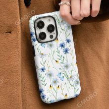 海外爆款花卉苹果手机壳17菲林二合一保护套iphone air磨砂高级感