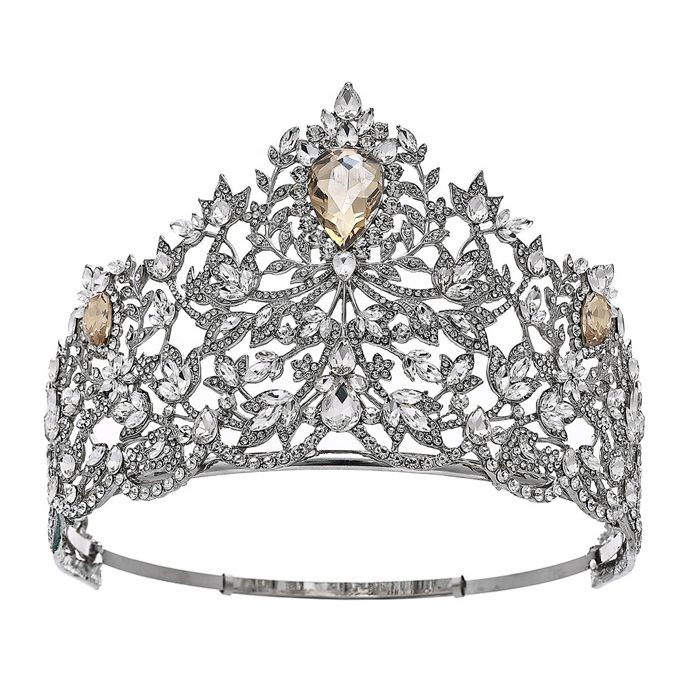 Miss Mundo Europa y Estados Unidos ganadora de la corona de la corona de la novia ajustable barroco image 8