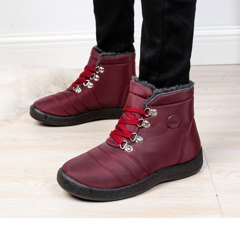 Bottes de neige en coton pour femmes, chaussures hautes, imperméables, antidérapantes et chaudes, nouvelle collection 2022_voghion.com