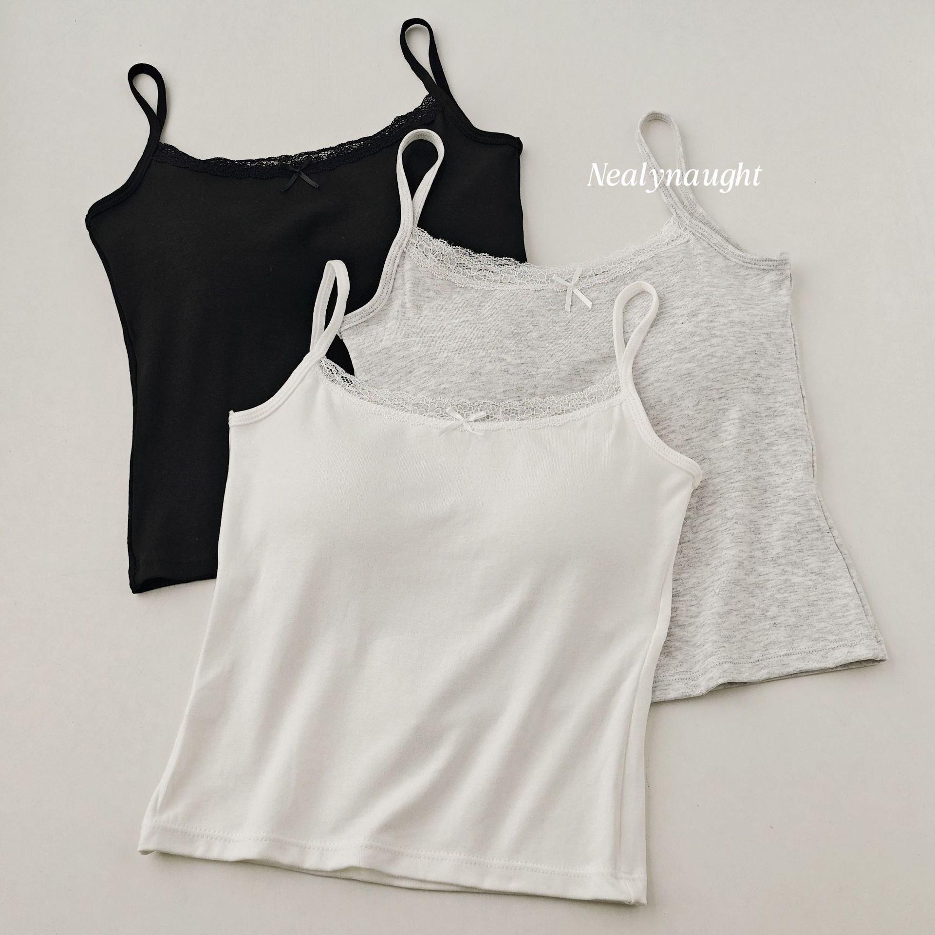 Pure Desire Lace Camisole Women's Summer Bottoming with Breast Pad Bm Style Solid Color Inner Slim Fit Women's Top