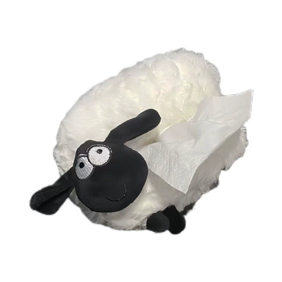 Sean Little Lamb's hanging tissue box is suitable for car use, as an in-car decoration for the armrest box (Car tissue box/set) - shaun-the-sheep-tissue-box-1-piece