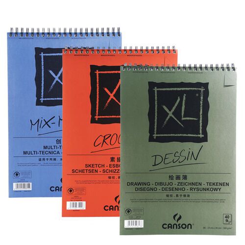 French Canson XL series sketchbook for art students, 8K drawing paper, 16K painting book