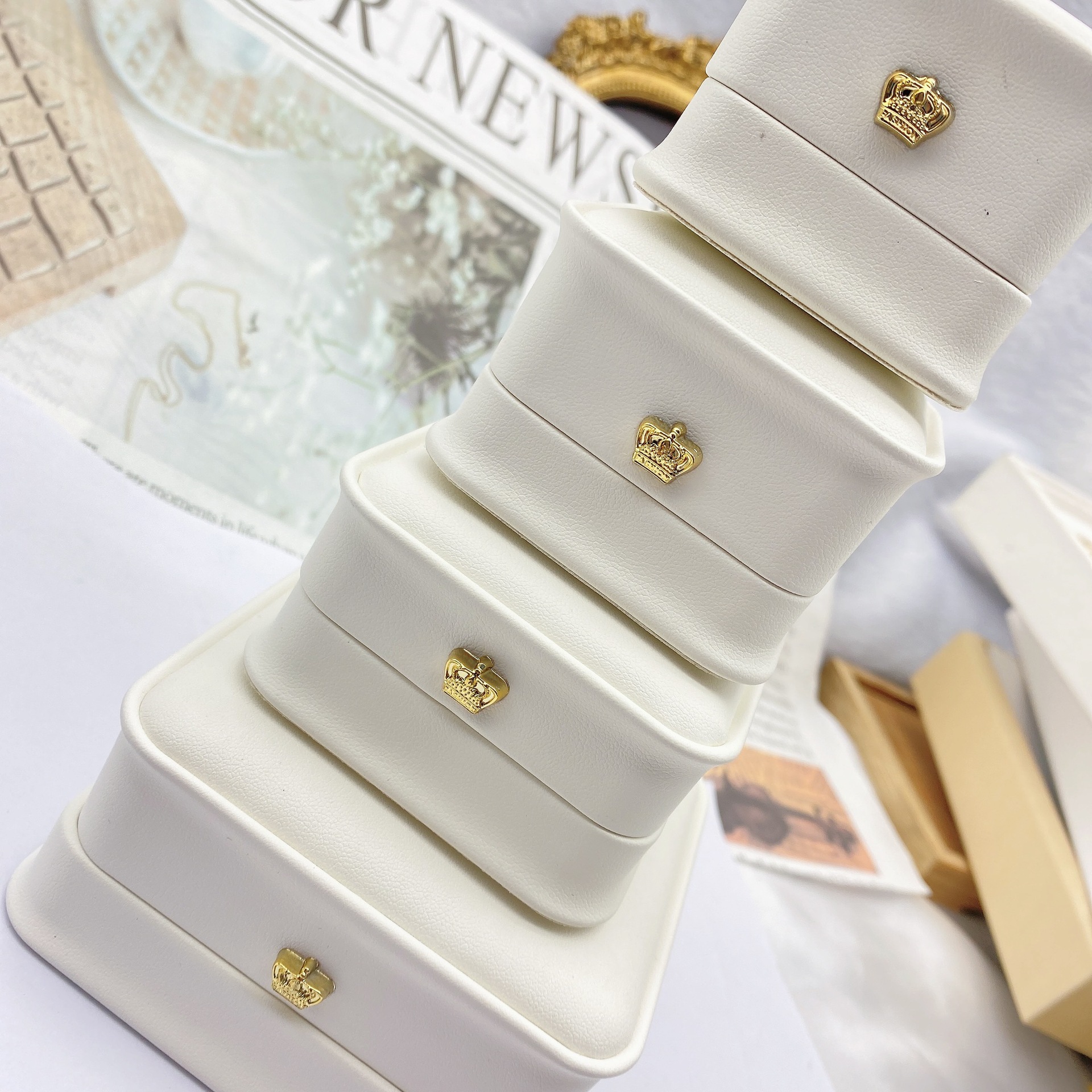 耳钉戒指饰品盒项链盒套盒首饰盒时尚精美珠宝礼盒手链丝绒