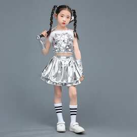 六一儿童爵士舞演出服亮片男女童架子鼓幼儿园中小学舞蹈走秀表演