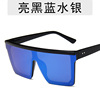 Brand trend glasses solar-powered, retro sunglasses, European style, internet celebrity, suitable for import