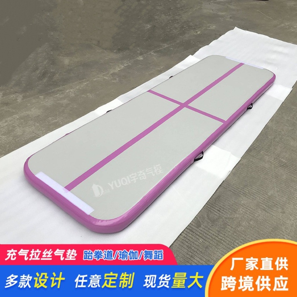 Cross-border dedicated to wire drawing air cushion manufacturers direct supply inflatable gymnastics mat taekwondo air cushion training mat yoga mat in stock