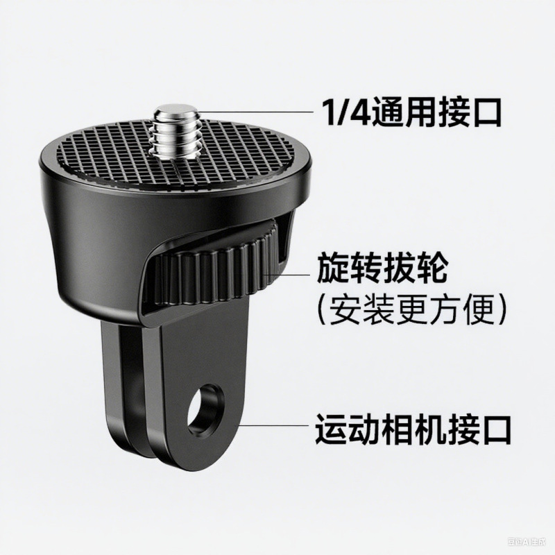 适用OSMO360/GoPro运动相机转接头1/4固定座大疆配件360旋转调节|undefined