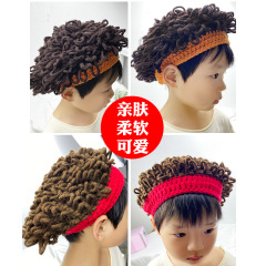 Explosive Head Children Spring and Autumn Season Boys Hat Autumn Style Wigs Hat Trendy Boy Nonsense Winter Infant Curly Hat
