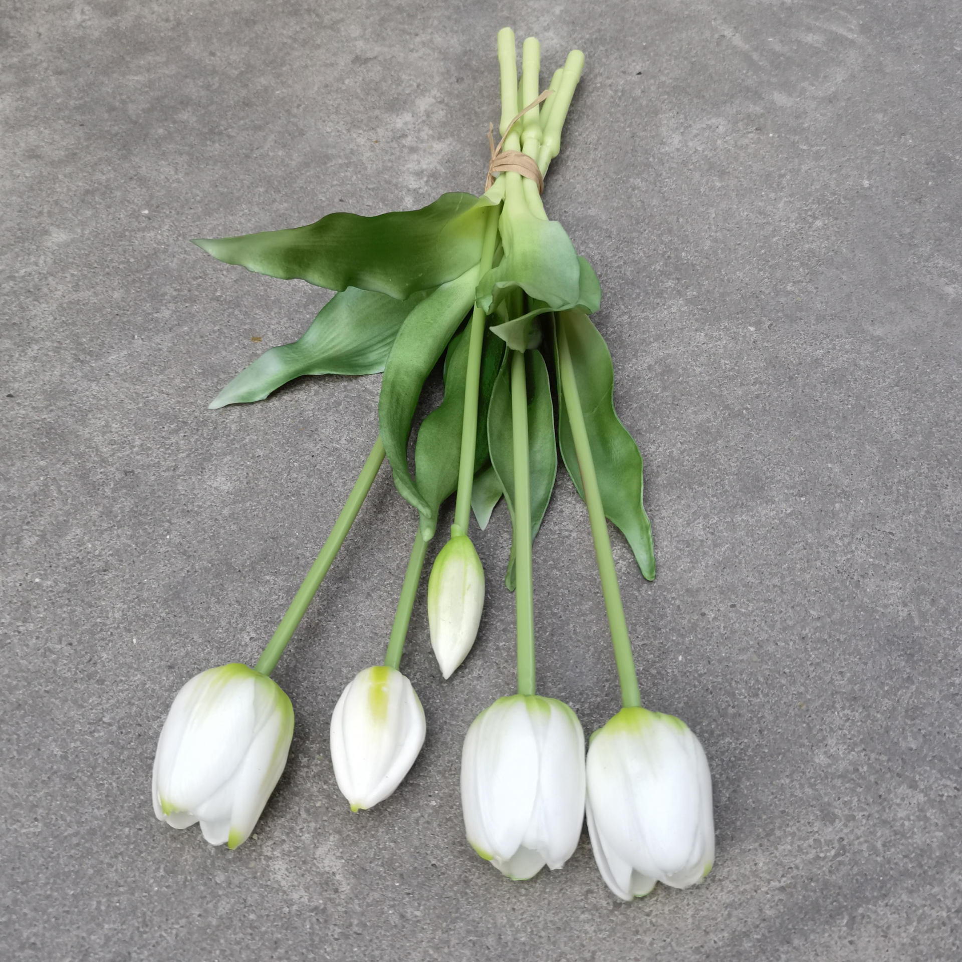 Simulación de flores de tulipas de goma blanda PE látex de goma de goma de flores de tulipas Simulación de flores humectantes 5 tulipas