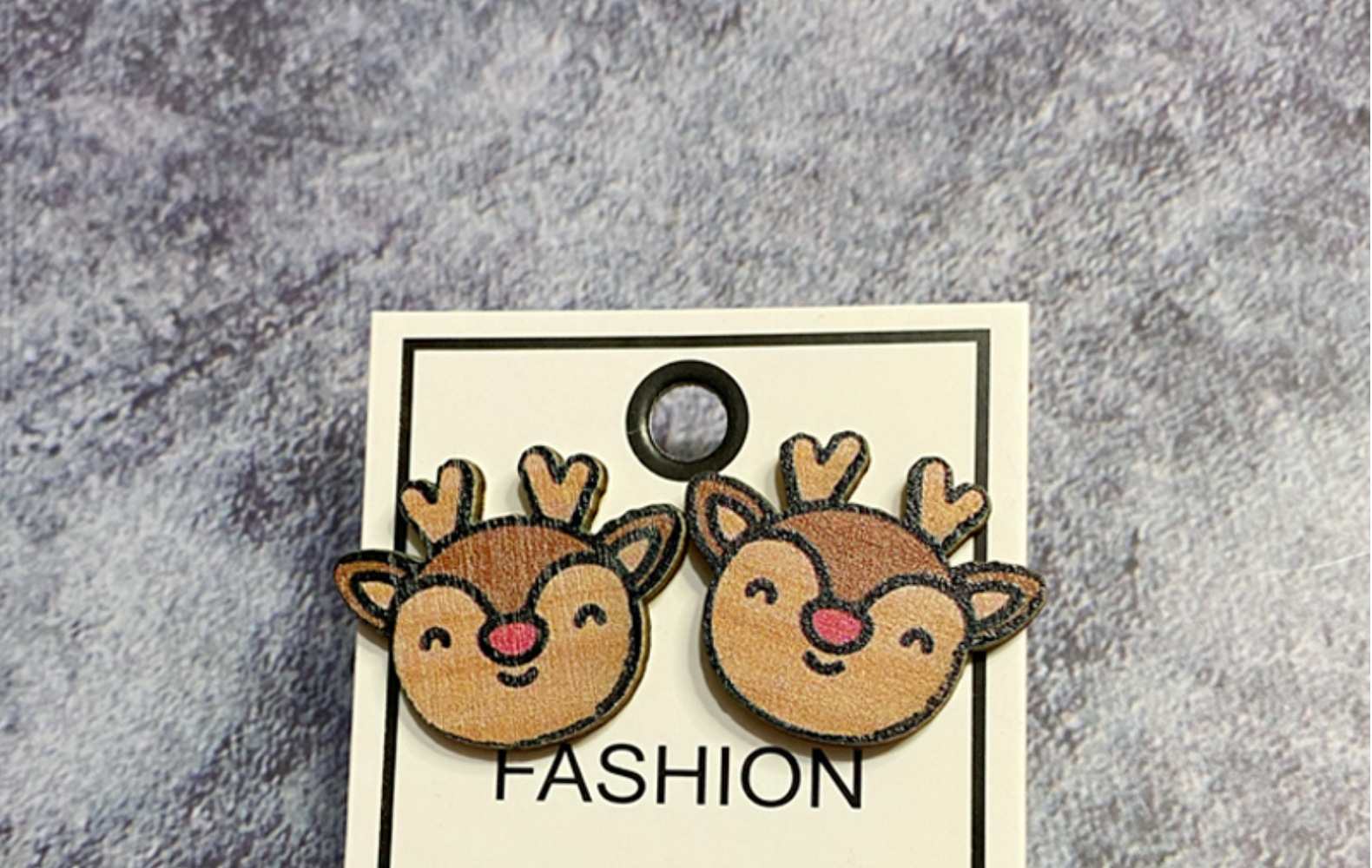 Fashion Cartoon Character Wood Handmade Unisex Earrings 1 Pair display picture 7