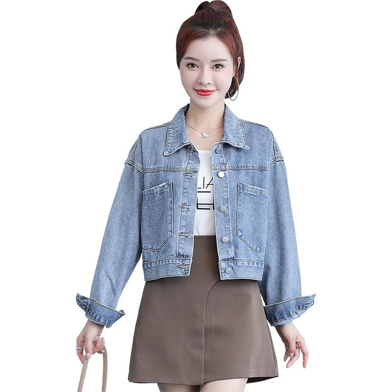 早秋牛仔外套女2025年秋款百搭上衣短款高腰披肩夹克宽松韩版时髦|undefined
