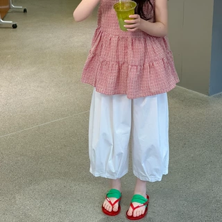 花与寻女童长裤2026年夏季新款韩版阔腿防晒休闲裤百搭垂感裤子潮