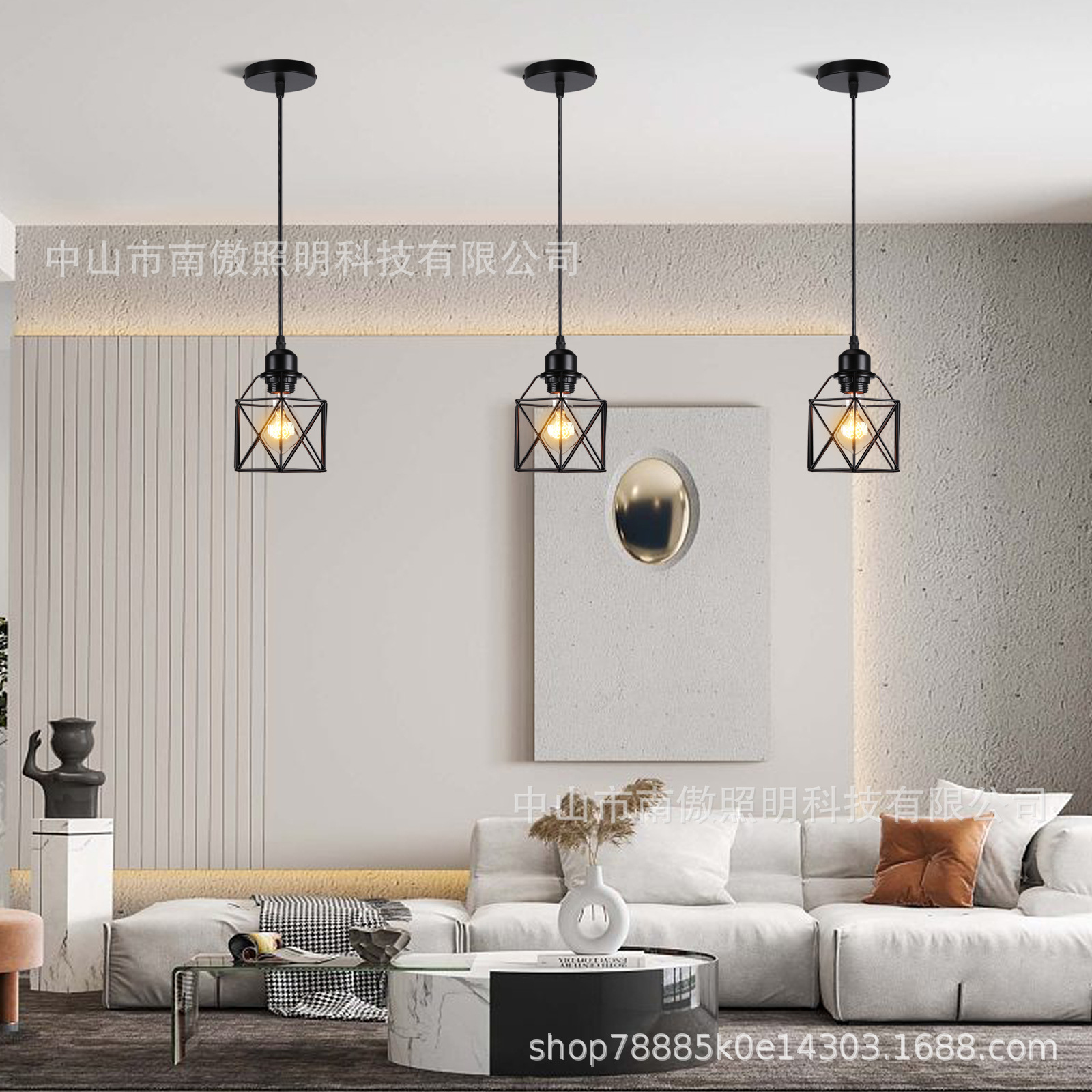 retro creative coffee ceiling lamp