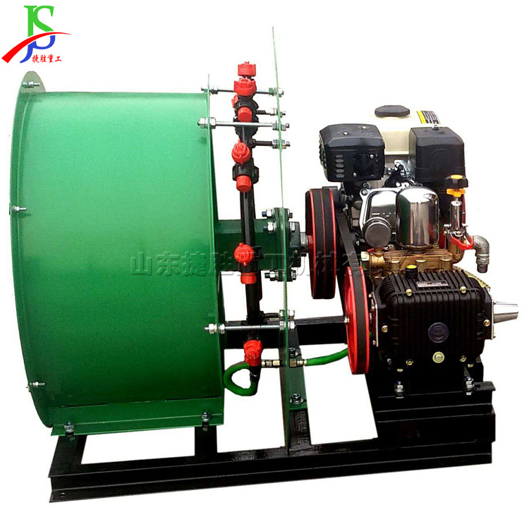 máquina de dispersión de niebla en forma de ventilador impulsada por tractor, máquina de pulverización en forma de ventilador para huerto de huerto, pulverización de aire suspendida