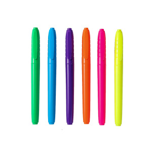 Highlighter Manufacturer Wholesale Direct Sales 6-Color Highlighter Student Marking Key Pen Handbook Pen