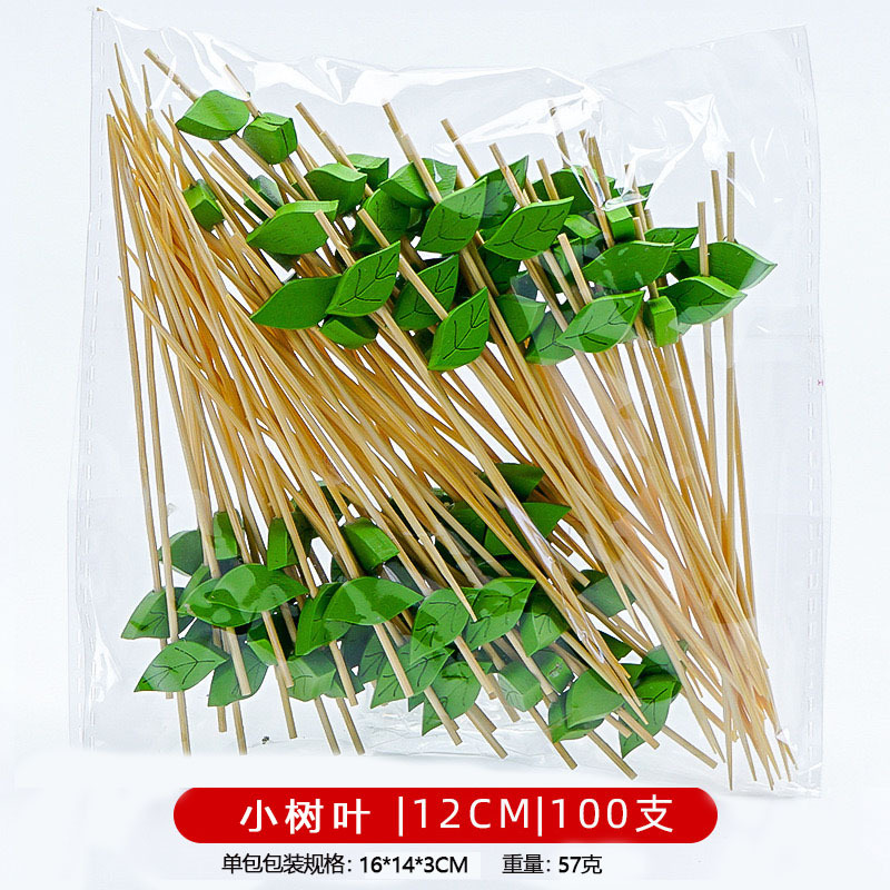 12CM un solo uso de frutas de bambú marca de cóctel creativa marca de frutas de bocadillos KTV arte marca de dientes fabricantes