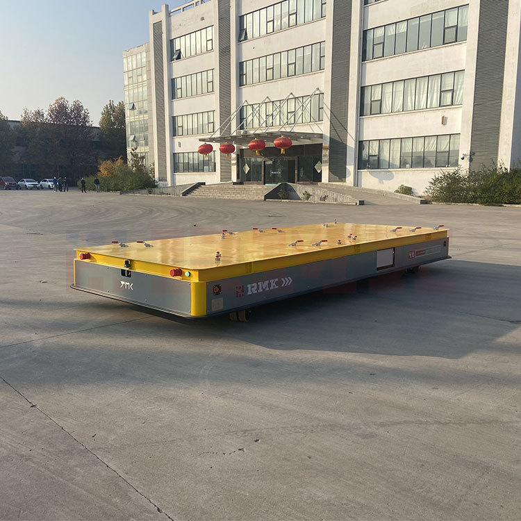 无轨舵轮搬运台车 橡胶轮车间模具运输车 蓄电池转运平板车