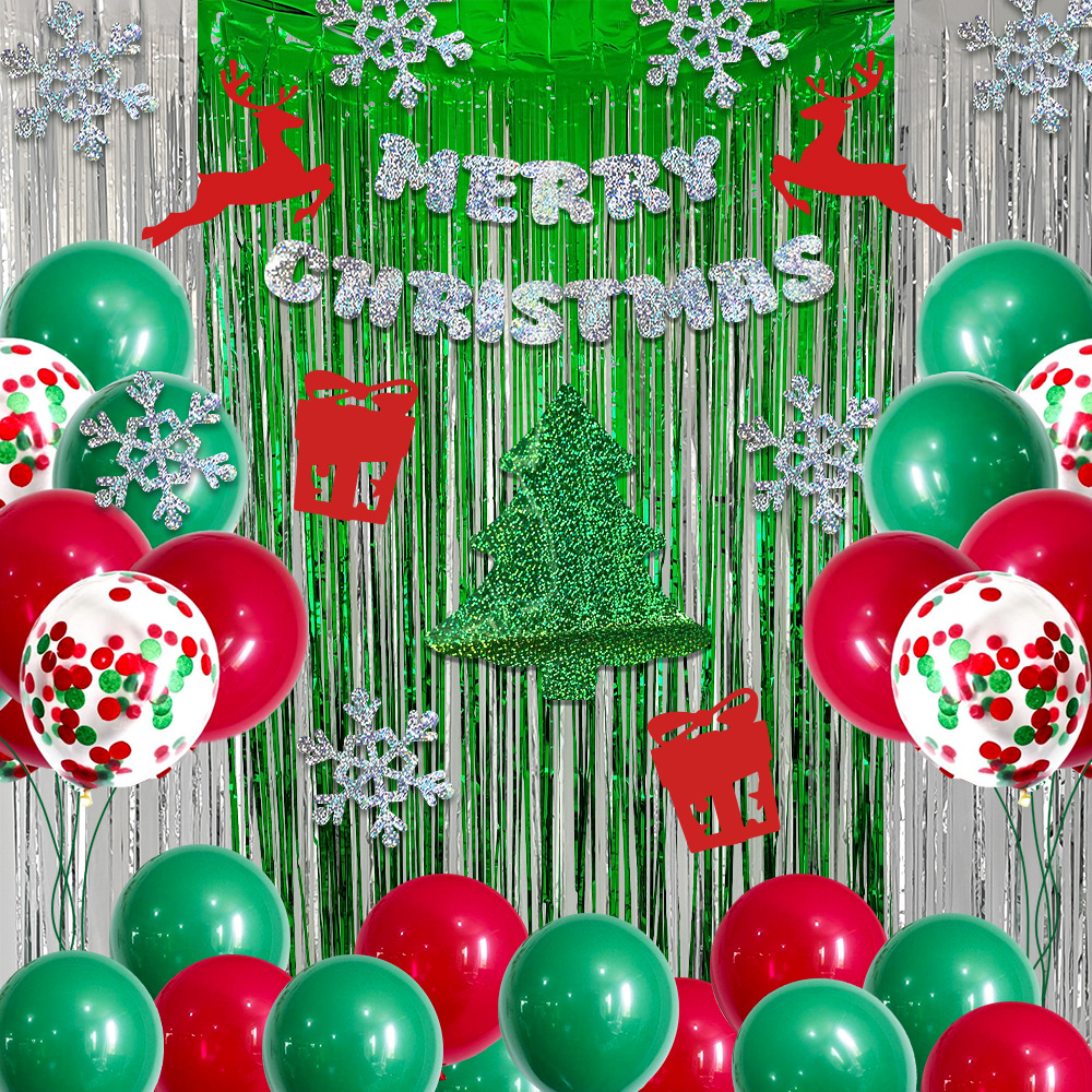 Corona Navidad cortina de seda set de globo Día de San Valentín temporada de graduación fiesta de cumpleaños diseño de fondo props de fotografía
