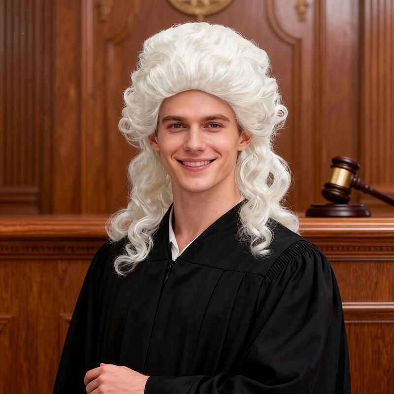 European and American Retro Palace-Style White Curly Hair Halloween Cosplay Essential Styling Fluffy Natural Wig