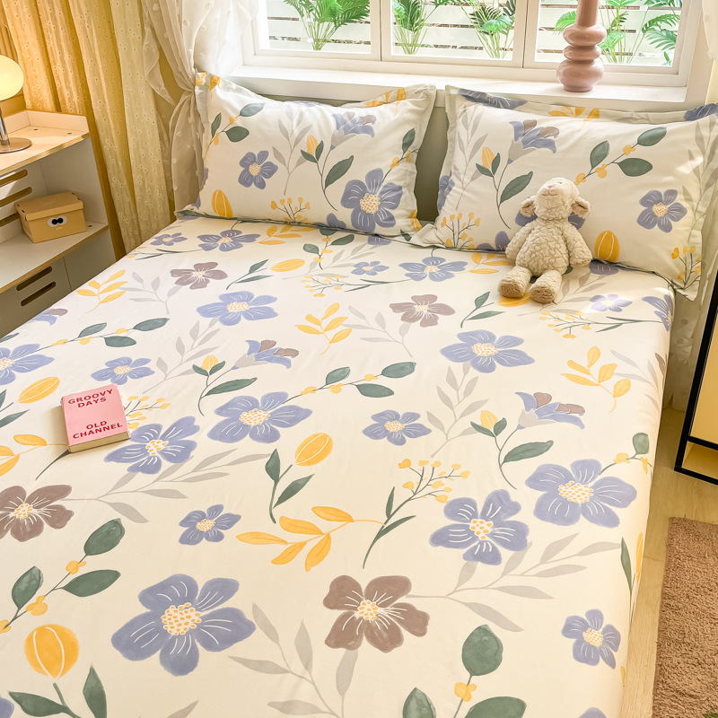 Nuevo estilo 2025 sábanas de algodón puro pieza individual 100 algodón 2025 nuevo conjunto de tres piezas para un dormitorio universal de cuatro estaciones