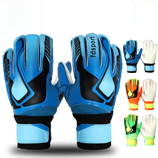 Football goalkeeper latex finger guard gloves for primary and secondary school students special gloves for school games