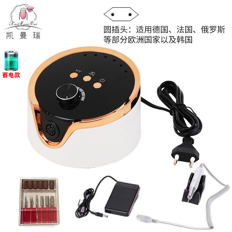 Pulitzador de uñas transfronterizas, pulitador de uñas conveniente de carga, pulitador de uñas profesional de eliminación de piel muerta 45000RPM