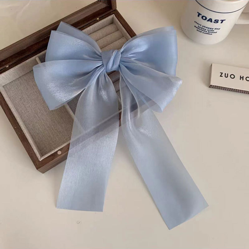 40g Weight Hair Clip Hair Accessories Type 1 Piece Quantity Daily Occasion Gauze Material Knot, Butterfly, Bow Knot Pattern Women's Gender Sweet Style Sweet Women's Knot Butterfly Bow Knot Gauze Hair Clip 5